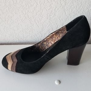 Missoni Target black suede pumps Chevron t…